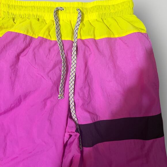 Nike Flight Woven Track Pants Men's Small Pink Yellow 90s Retro Nylon CN6512-623 - Picture 4 of 8